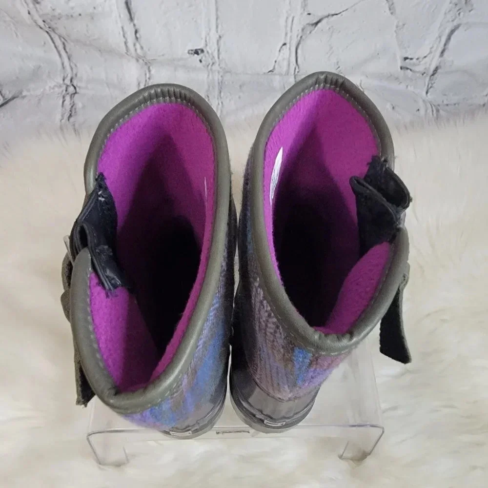 Sperry Rain Boots ‎ Womens 6 Plaid Fabric Rubber Waterproof Outdoor Preppy Cute